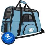 PetAmi Airline Approved Pet Carrier for Cat, Soft Sided Dog Carrier for Small Dogs, Cat Travel Supplies Accessories for Indoor Cats, Ventilated Pet Carrying Bag Medium Large Kitten Puppy, Large Blue