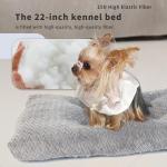Dog Bed for Small Dogs Washable Dog Crate Bed for Dog Cages 22 inch Small Dog Bed Anti-Slip Waterproof Mute Base Warming Cozy Soft Pet Pupp, Dog Pillows for Small Dogs Tire Printing Dark Grey