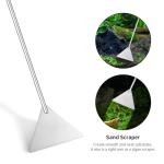 Ohtomber Aquascape Tools Aquarium Kit - 4PCS Terrarium Supplies Include Long Tweezers for Terrarium, Feeding Tongs, Aquarium Scissors, Algae Scraper for Fish Tank Cleaning Plant Trimming