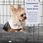 Dog Bed for Small Dogs Washable Dog Crate Bed for Dog Cages 22 inch Small Dog Bed Anti-Slip Waterproof Mute Base Warming Cozy Soft Pet Pupp, Dog Pillows for Small Dogs Tire Printing Dark Grey