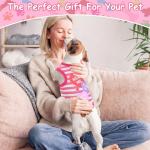 6 Pieces Dog Shirt Puppy Sweatshirt Pet Sleeveless Vest Dog Clothes Doggy Female Apparel for Small to Medium Dogs Puppy Cat(Cute Patterns,S Size)