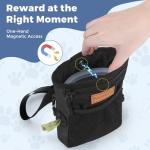 PawistaPal Dog Treat Pouch for Pet Training, One-Hand Magnetic Closure, Hands-Free Treat Bag with Silicone Liner, No Mess No Smell