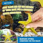 Tank Pals: Sandy The Bio-Support Starfish - 1 Pack, Yellow- Promotes A Healthy Balanced Aquarium Ecosystem, Probiotic Growth, Tank Environment Control