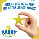 Tank Pals: Sandy The Bio-Support Starfish - 1 Pack, Yellow- Promotes A Healthy Balanced Aquarium Ecosystem, Probiotic Growth, Tank Environment Control