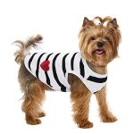 Preferhouse Pet Dog Striped T-Shirt Dogs Cats Cotton Vest Spring Summer Pet Apparel Tee Shirt Suitable for Small and Medium Large Pets French Bulldog Bichon