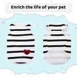 Preferhouse Pet Dog Striped T-Shirt Dogs Cats Cotton Vest Spring Summer Pet Apparel Tee Shirt Suitable for Small and Medium Large Pets French Bulldog Bichon