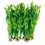 MyLifeUNIT Artificial Seaweed Water Plants for Aquarium, Plastic Fish Tank Plant Decorations 10 PCS (12 Inches Tall, Green)