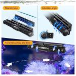 hygger Aquarium Wave Maker, Adjustable Cross Flow Pump with LED Display Controller, Magnetic DC 24V Aquarium Powerhead for Freshwater and Marine Reef Aquariums Up to 135 Gallon (18w)