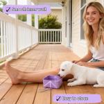 Portable Collapsible Silicone Dog Bowl, 12oz(350ml) Foldable Pet Travel Water & Food Dish with Carabiner for Hiking, Camping. Leakproof, Portable Food & Water Container for Dogs & Cats, Purple