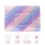 Dog Bed Mat–Soft & Comfortable Puppy Kennel Pad for Crate–Durable Crate Bed & Mat for Dogs & Cats–Ideal for Crate Use (Purple-Star, L:27x19inch, Suit 27 lb Pets)