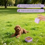 Portable Collapsible Silicone Dog Bowl, 12oz(350ml) Foldable Pet Travel Water & Food Dish with Carabiner for Hiking, Camping. Leakproof, Portable Food & Water Container for Dogs & Cats, Purple