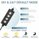 hygger Clip On 24/7 Lighting Aquarium LED Light,Sunrise-Daylight-Moonlight and DIY Mode, Adjustable Timer/Brightness Fish Tank Light with 7 Colors for Planted Tank (14W for 12~20in Tank)