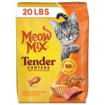 Meow Mix Tender Centers, Salmon & White Meat Chicken Flavors, Dry Cat Food, 20 lb. Bag