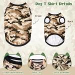 Hillban 9 Pcs Dog Shirts for Small Dogs Male Summer Camouflage Sleeveless Dog T Shirts Puppy Tank Top Breathable Pet Vest Stretchy Dogs Clothes for Daily Wear(Chest 20" Neck 15" Back 14")