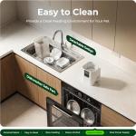 Frienhund Timed Automatic Cat Feeder 2 Cats with Slow Feed: Dual Automatic Dog Feeder with Information Visualization, Programmable Auto Cat Food Dispenser for Multiple Pets,Detachable for Clean-29 Cup