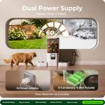 Frienhund Timed Automatic Cat Feeder 2 Cats with Slow Feed: Dual Automatic Dog Feeder with Information Visualization, Programmable Auto Cat Food Dispenser for Multiple Pets,Detachable for Clean-29 Cup