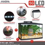 Marina 5 Gallon (19 L) LED Aquarium Kit – Ideal for Beginner Aquarists and New Fish-Keepers
