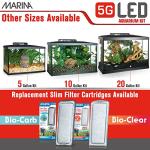 Marina 5 Gallon (19 L) LED Aquarium Kit – Ideal for Beginner Aquarists and New Fish-Keepers