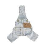 FLAdorepet Classic Dog Denim Jumpsuit Overalls,Dog Pet Cat Jeans Pants Clothes,Puppy Cowboy Costumes Outfits for Chihuahua Yorkie Dachshund (Light Blue, Large)