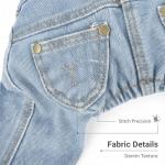 FLAdorepet Classic Dog Denim Jumpsuit Overalls,Dog Pet Cat Jeans Pants Clothes,Puppy Cowboy Costumes Outfits for Chihuahua Yorkie Dachshund (Light Blue, Large)