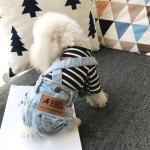 FLAdorepet Classic Dog Denim Jumpsuit Overalls,Dog Pet Cat Jeans Pants Clothes,Puppy Cowboy Costumes Outfits for Chihuahua Yorkie Dachshund (Light Blue, Large)