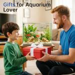 AQQA Automatic Fish Feeder for Aquarium Vacation, 200ML Large Capacity Moisture-Proof Auto Food Dispenser with LCD Timer, Battery Powered Feeder for Small Tank, Betta Fish, Turtle, Koi