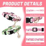 6 Pack Dog Collar and Leash Set, Puppy Collar and Leash Adjustable Floral Dog Collars for Small Dogs Soft Pet Collar for Puppy Small Dogs