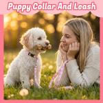 6 Pack Dog Collar and Leash Set, Puppy Collar and Leash Adjustable Floral Dog Collars for Small Dogs Soft Pet Collar for Puppy Small Dogs