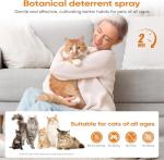 Cat Deterrent Spray 2 Pack, Natural Non-Toxic Plant Based Anti-Scratch & Anti-Marking Spray for Cats & Kittens, Orange Scent Pet Training Aid, Safe for Pets, Indoor Outdoor Furniture, Protector
