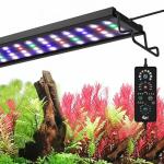 AQQA Aquarium Plant Light Full Spectrum LED Fish Tank Light IP68 Waterproof with 24/7 Natural Mode & DIY RGBW Mode, 9 Colors & 10-Level Brightness Adjustable, 6 Timer Settings for 48"-55" Tank (55W)