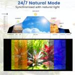 AQQA Aquarium Plant Light Full Spectrum LED Fish Tank Light IP68 Waterproof with 24/7 Natural Mode & DIY RGBW Mode, 9 Colors & 10-Level Brightness Adjustable, 6 Timer Settings for 48"-55" Tank (55W)