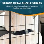 ERYTLLY Dog Car Barrier for SUVs, Vehicles, Dividers, Adjustable Heavy-Duty Wire Pet Gate, Foldable Car Pet Barrier with Mesh Bag, Car Accessories Safety Travel, for Cargo Area 36.6" to 64.5" Width