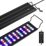 AQQA Aquarium Plant Light Full Spectrum LED Fish Tank Light IP68 Waterproof with 24/7 Natural Mode & DIY RGBW Mode, 9 Colors & 10-Level Brightness Adjustable, 6 Timer Settings for 48"-55" Tank (55W)
