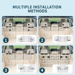 ERYTLLY Dog Car Barrier for SUVs, Vehicles, Dividers, Adjustable Heavy-Duty Wire Pet Gate, Foldable Car Pet Barrier with Mesh Bag, Car Accessories Safety Travel, for Cargo Area 36.6" to 64.5" Width