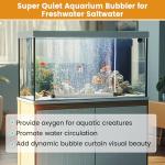 hygger Aquarium Bubble Strip, Nano Air Bubble Curtain Wall Aquarium Air Stone Kit, Quiet High Dissolved Oxygen Diffuser Fish Tank Bubbler Decorations for Freshwater Saltwater (5.9 Inch)