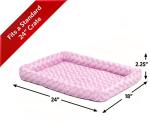 MidWest Homes for Pets QuietTime Fashion Dog Bed - Pink Faux Fur Bolster, Ultra-Soft and Machine Washable, Fits 24-Inch Crates and Carriers, for Small Breed Dogs