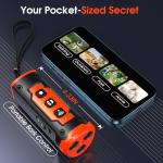 JTJTXL 1-Touch Dog Bark Deterrent Devices with 3 Sonic Heads,Portable 50ft Range Anti Barking Device for Dogs,Rechargeable & Safe Dog Training Tool with Flashlight,Helps Improve Dog's Behavior Orange