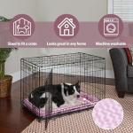 MidWest Homes for Pets QuietTime Fashion Dog Bed - Pink Faux Fur Bolster, Ultra-Soft and Machine Washable, Fits 24-Inch Crates and Carriers, for Small Breed Dogs