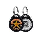 QR Code Pet ID Tag for Cats Dogs - Waterproof Durable Pet Identity Tracking Accessory (Black, M)