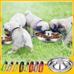 Patelai 2 Pcs Stainless Steel Puppy Dog Feeding Bowls with 12 Pcs Adjustable Pet Collars Puppy Feeder Bowls and Whelping Cat ID Collars