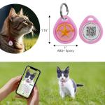 QR Code Pet ID Tag for Cats Dogs - Waterproof Durable Pet Identity Tracking Accessory (Black, M)
