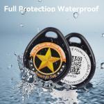 QR Code Pet ID Tag for Cats Dogs - Waterproof Durable Pet Identity Tracking Accessory (Black, M)