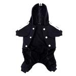 Weowin Pet Outfit - Cute Dog Hoodie Tracksuit Sweater Winter Clothes Pajamas Jumpsuit 4-Legs Black for Puppy Small Medium Large Dogs Girl or Boy (XX-Small)