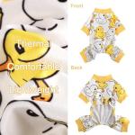 Yikeyo Dog Pajamas for Small Dogs Girl Boy, Yorkie Chihuahua Pjs, Stretchable Pet Apparel, Doggie Clothes Teacup, Soft Doggy Sleepwear Outfit, Comfortable Puppy Jumpsuit (Duck, Small)