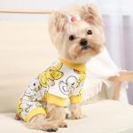 Yikeyo Dog Pajamas for Small Dogs Girl Boy, Yorkie Chihuahua Pjs, Stretchable Pet Apparel, Doggie Clothes Teacup, Soft Doggy Sleepwear Outfit, Comfortable Puppy Jumpsuit (Duck, Small)