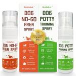 Ruidehut Dog Potty Training Spray & NO-GO Area Spray, Safe & Effective Puppy Pee Spray, Helps Train Puppies & Dogs Where to Potty, Indoor and Outdoor House Training Tool, 1.69 Fl Oz Each