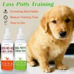 Ruidehut Dog Potty Training Spray & NO-GO Area Spray, Safe & Effective Puppy Pee Spray, Helps Train Puppies & Dogs Where to Potty, Indoor and Outdoor House Training Tool, 1.69 Fl Oz Each
