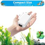 AQUANEAT Aquarium Air Pump, 100gal Fish Tank Air Bubbler, Adjustable Dual-Outlet Hydroponic Oxygen Aerator with Stones, Airline Tubing, Check Valves