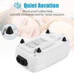 AQUANEAT Aquarium Air Pump, 100gal Fish Tank Air Bubbler, Adjustable Dual-Outlet Hydroponic Oxygen Aerator with Stones, Airline Tubing, Check Valves