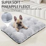 CLKHOWL Washable Dog Bed Plush Dog Crate Beds for Large, Medium, Small Size Dogs, Anti-Slip Soft Comfy Pet Kennel Pad, Fits Crate Mat and Cat Bed Mat (Grey, 25.59x19.68 inch)